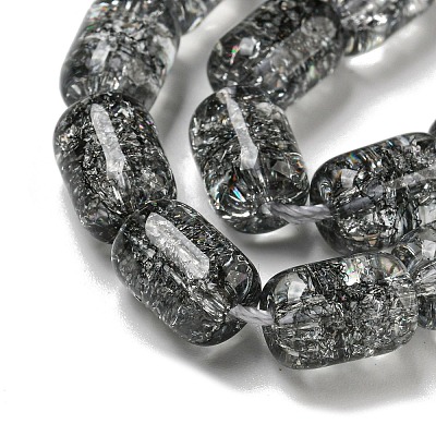 Transparent Crackle Glass Beads Strands GLAA-NH0001-04D-1