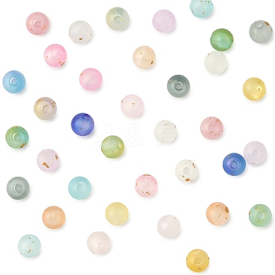 360Pcs 12 Colors Frosted Transparent Acrylic Beads OACR-FS0002-23-1