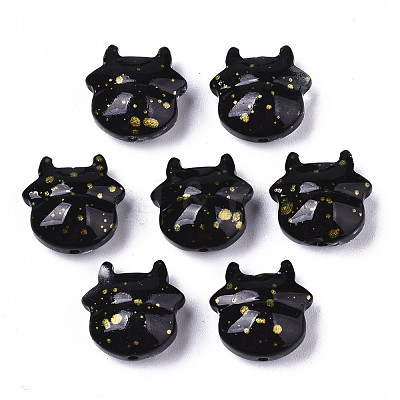Transparent Spray Painted Glass Beads DGLA-R052-001-E01-1