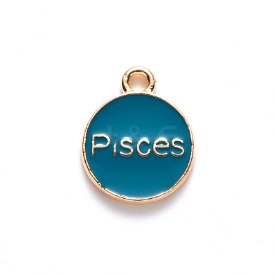 Alloy Enamel Pendants X-ENAM-S124-01B-05H-1