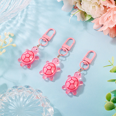 3Pcs Resin Tortoise Pendant Decorations HJEW-TA0001-39E-1