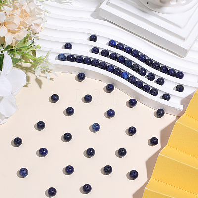 1 Strand Dyed Grade A Natural Lapis Lazuli Beads Strands G-PA0002-65A-1