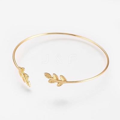 Brass Cuff Bangle BJEW-P168-F08-1
