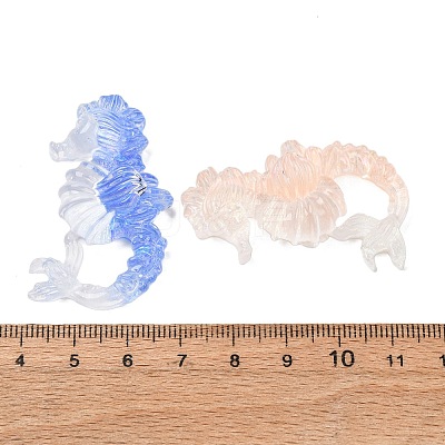 Luminous Ocean Transparent Resin Cabochons CRES-L045-02B-1