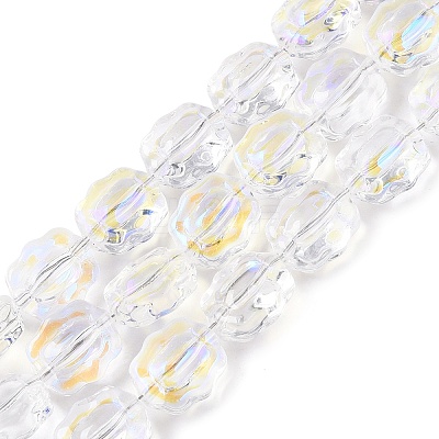 Electroplate Glass Beads Strands EGLA-T021-05C-1
