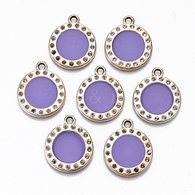 UV Plating Acrylic Pendant Rhinestone Settings OACR-R252-04-04LG-1