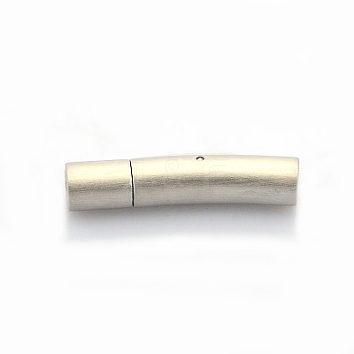 Tarnish Resistant Mixed Styles Glazed or Matte Column 304 Stainless Steel Bayonet Necklace Clasps STAS-I013-4mm-B-1