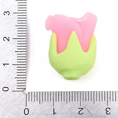 Handmade Polymer Clay Rose Flower Cabochons PY-CBA4D86-02C-1