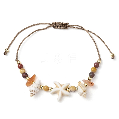 Adjustable Braided Beads Bracelets for Women BJEW-JB11164-03-1
