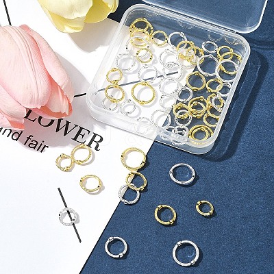 60Pcs 3 Styles Rack Plating Alloy Bead Frames FIND-FS0003-46-1