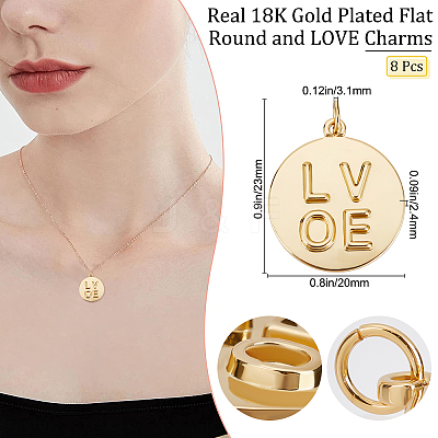 8Pcs Valentine Theme Brass Pendants KK-BBC0002-57-1