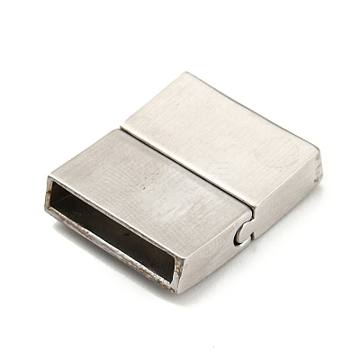 Tarnish Resistant 304 Stainless Steel Magnetic Clasps with Glue-in Ends LS-STAS-I011-15-1