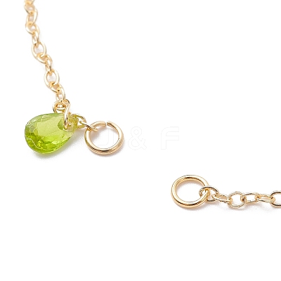 Star & Moon Brass Link Chain Bracelet Making AJEW-JB01150-33-1