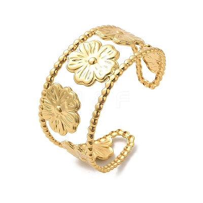 304 Stainless Steel Cuff Bangles for Women BJEW-Z096-04G-1