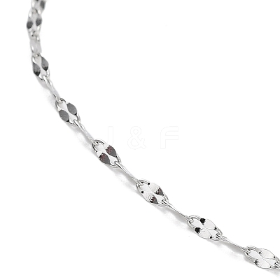 Adjustable 304 Stainless Steel Dapped Chain Necklaces NJEW-K270-02P-1