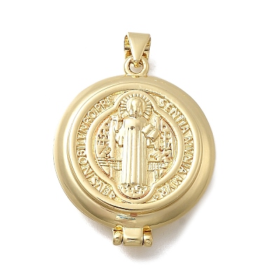 Brass Locket Pendants KK-D431-030E-G-1
