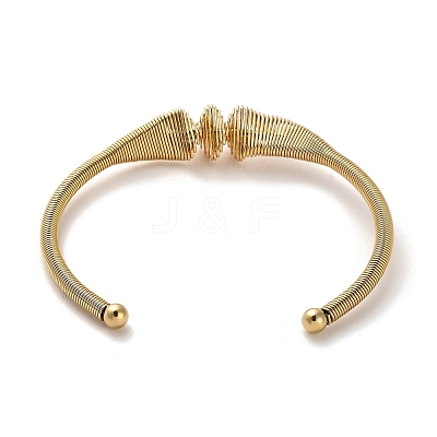 Golden 304 Stainless Steel Cuff Bangles for Women BJEW-C050-01G-G-1