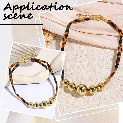 Alloy Graduated Beaded Pendant Polyester Collar Necklaces for Women NJEW-SP0001-17C-1