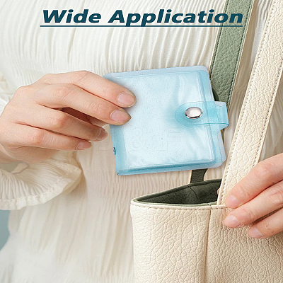 2Pcs PVC Mini Photocard Holder Book AJEW-LP0012-22C-1