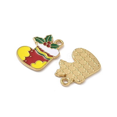 304 Stainless Steel Enamel Pendants STAS-L300-012G-21-1