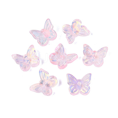 Electroplate Transparent Glass Beads EGLA-N057-03C-1
