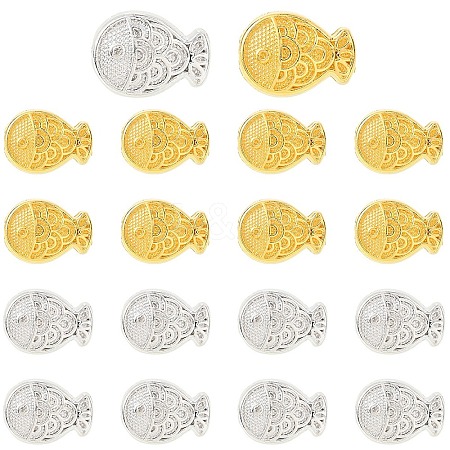 40Pcs 2 Colors Alloy Beads FIND-YW0010-41-1