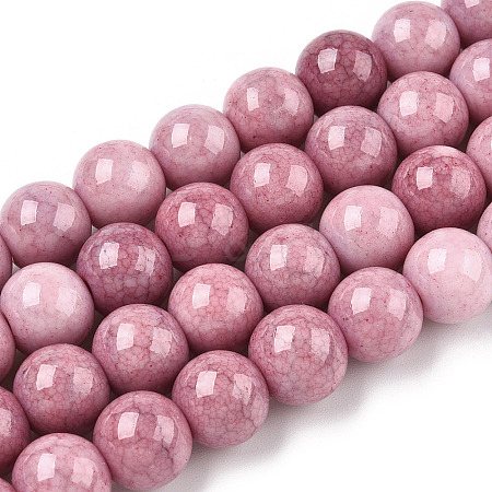Ombre Effect Dyed Crackle Glass Beads X1-GLAA-T031-10mm-01X-1