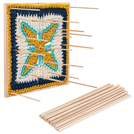 CHGCRAFT Square Wood Crochet Blocking Board DIY-CA0005-27B-1