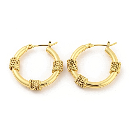 Rack Plating Brass Hoop Earrings EJEW-K263-17G-1