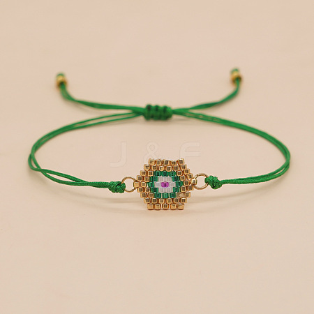 Bohemian Style Glass Seed Beaded Link Bracelets PL8601-5-1