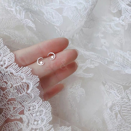 2 Pairs Alloy Stud Earrings for Women EJEW-FS0001-27J-1