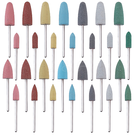 28Pcs Multifunctional Silicone & Alloy Polishing Bits TOOL-WH0052-65-1