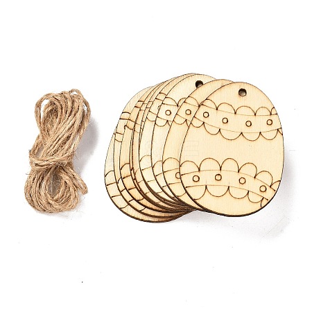 DIY Crafts Easter Egg Shape Cutouts Pendants LS-AJEW-P087-B02-10-1