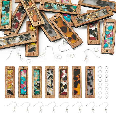 DIY Rectangle Danlge Earring Making Kit DIY-TA0005-81-1