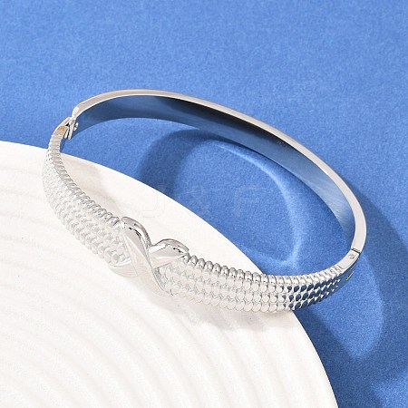 304 Stainless Steel Hinged Bangles for Women BJEW-Z155-01P-1