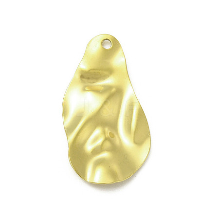 Textured 201 Stainless Steel Pendants STAS-A069-10G-1