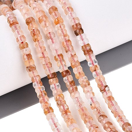 Natural Hematoid Quartz/Ferruginous Quartz Beads Strands G-Q606-46A-09-1