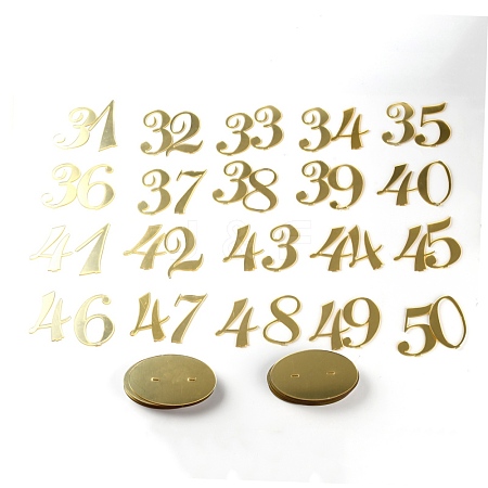 Acrylic Table Numbers DJEW-WH0015-14-1