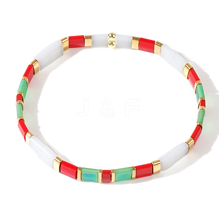 Christmas Acrylic Beads Stretch Bracelets for Women GG0604-4-1