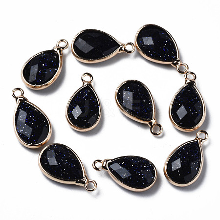 Synthetic Blue Goldstone Pendants G-Q998-033F-1