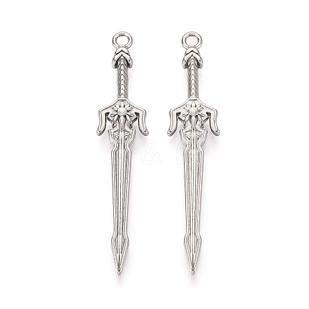 304 Stainless Steel Pendants STAS-N114-61P-1