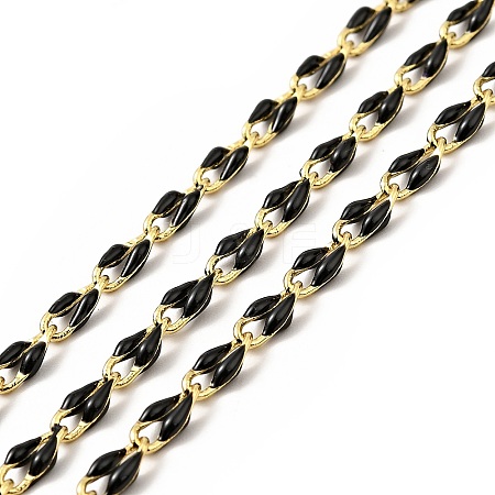 Brass Enamel Curb Chains CHC-C003-13G-03-1