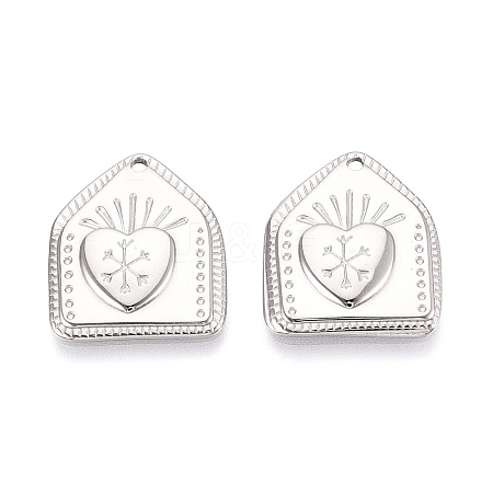 304 Stainless Steel Pendants STAS-T067-82P-1