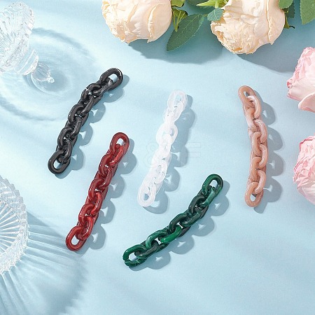 5Pcs Acrylic Handmade Cable Chains AJEW-JB01359-1