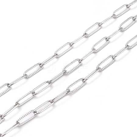 304 Stainless Steel Paperclip Chains CHS-D033-06P-02-1