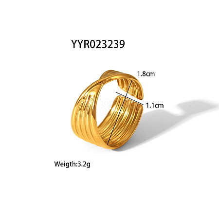 Stainless Steel Cuff Rings Fashion Jewelry for Women LV3247-1-1