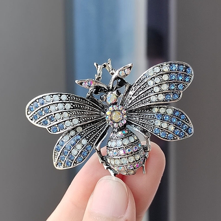 Alloy Rhinestone Brooch for Backpack Clothes PW-WG61EF0-02-1