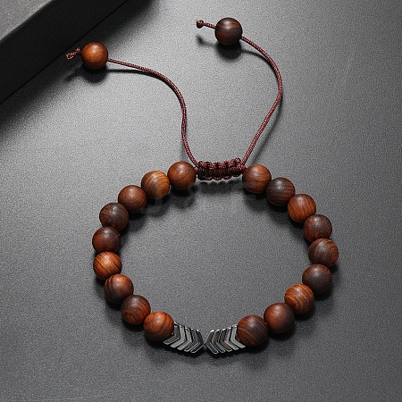 Ethnic Style Round Wood Men's Braided Bead Bracelets YO2392-4-1