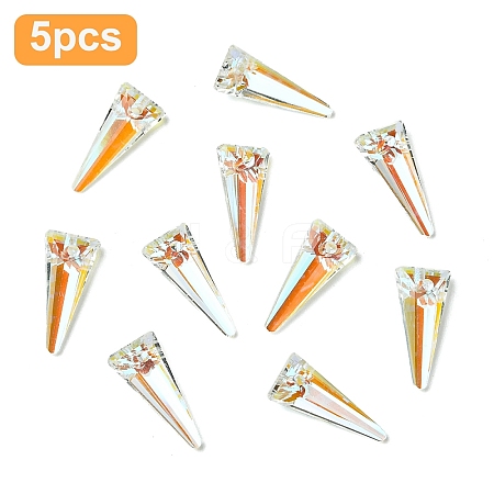 5Pcs K9 Glass Rhinestone Pendants GLAA-YW0004-89F-1