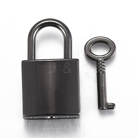 Rectangle Alloy Padlock Mini Lock with Key PALLOY-H191-02EB-1